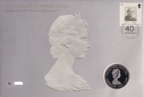 2009 The Iconic Art of Arnold Machin Coin Cover 40th Anniv No. 7286