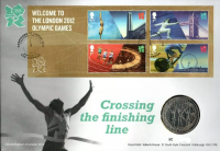 2012 Crossing the finishing line Olympic games coin cover no. 228 royal mint