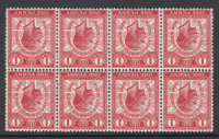 1929 1d PUC Watermark inverted block of 8 Unmounted Mint