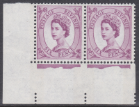 Sg S111a ab 6d Wilding Blue phos on White Typo NB with BPA cert UNMOUNTED MINT