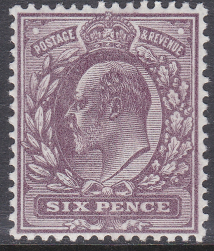 Edward VII Sg 297 Spec M33A(1) 6d Dull Purple UNMOUNTED MINT